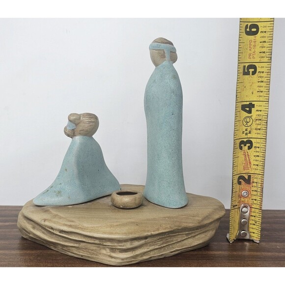 Vtg Jack Black Navajo Pottery Couple Praying On Mesa Ceramic Sculpture Signed - Picture 12 of 14